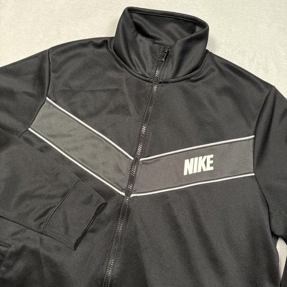 Nike Jacket Mens Large Full Zip Track Windbreaker Athletic Retro 544133-010 - Picture 1 of 9